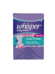 Whisper Daily Liners Clean & Fresh Pad