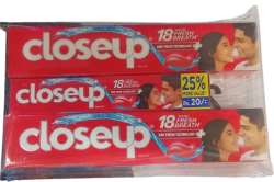 Closeup Red Hot Zinc Fresh Technology Tothpaste