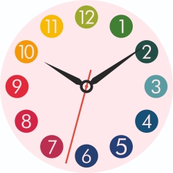 Colorful Gradient Wall Clock With Numerals